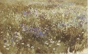 Levitan, Isaak Bluhende meadow Germany oil painting artist